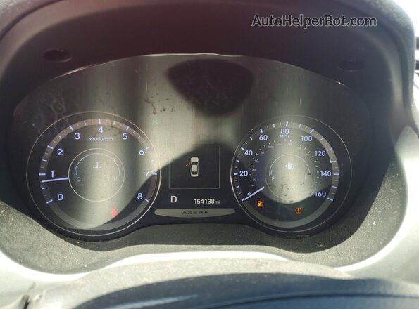 KMHFG4JGXGA509974 2016 HYUNDAI AZERA Burgundy Widok zestawu wskaźników