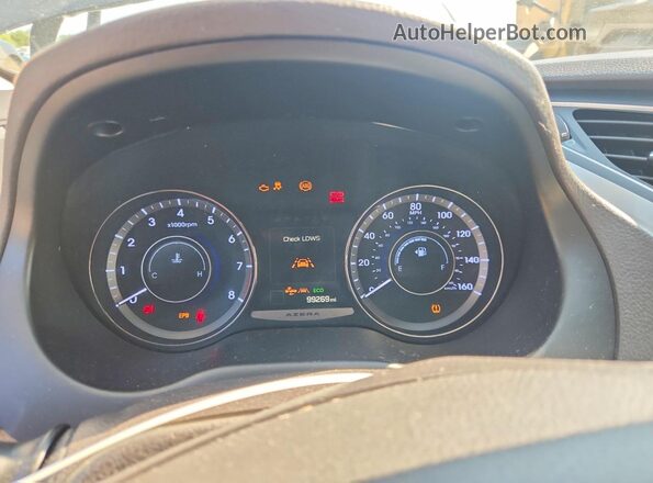 KMHFH4JG7GA569191 2016 HYUNDAI AZERA Black Սարքավորումների վահանակի տեսք