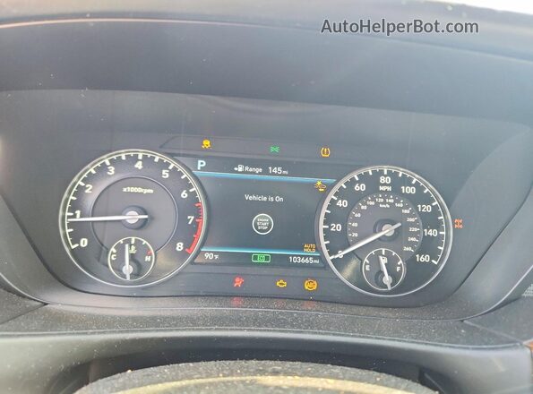 KMHG34JA0JU042128 2018 GENESIS G90 Белый Вид щитка приборов
