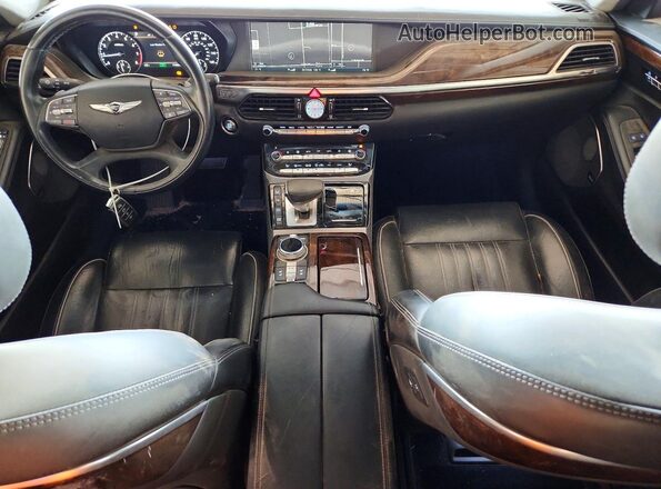 KMHG34JA6JU044868 2018 GENESIS G90 Silver წინა პანელის ხედი