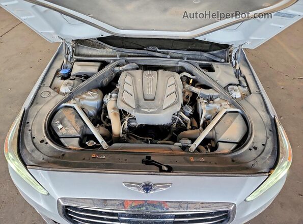 KMHG34JA6JU044868 2018 GENESIS G90 Silver უკანა სალონის ხედი