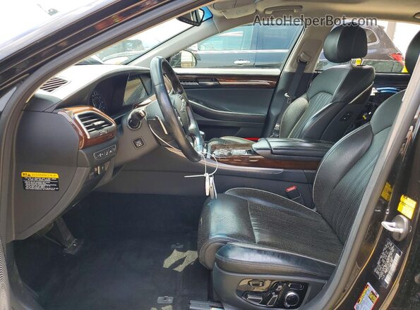 KMHG34JA8KU050267 2019 GENESIS G90 Black Вид салону спереду