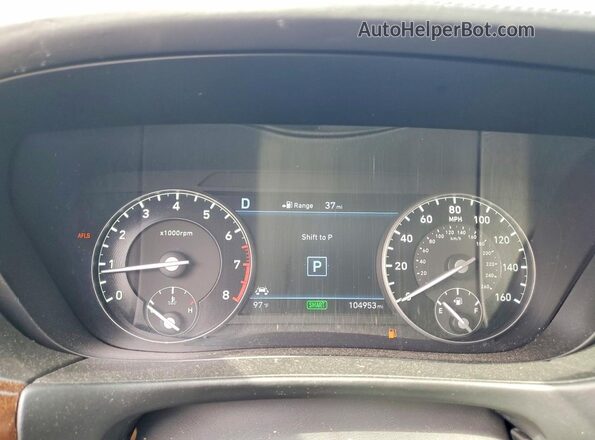 KMHG34JAXKU050285 2019 GENESIS G90 Серый Вид щитка приборов