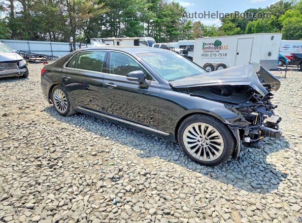 KMHG54JH0JU039429 2018 GENESIS G90 Черный Передняя правая четверть