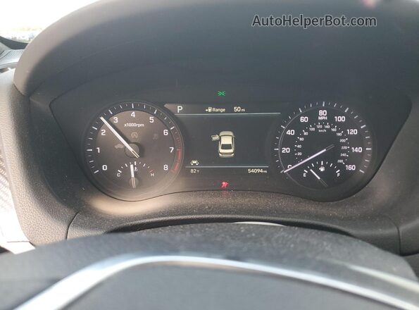 KMHGN4JB0JU242848 2018 GENESIS G80 White Instrument cluster view