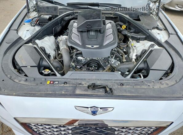 KMHGN4JB1JU222835 2018 GENESIS G80 White Vista interior trasera