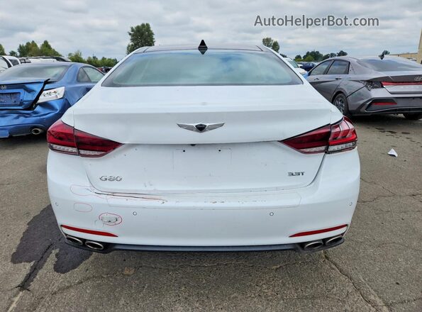 KMHGN4JB1JU222835 2018 GENESIS G80 White Vista trasera