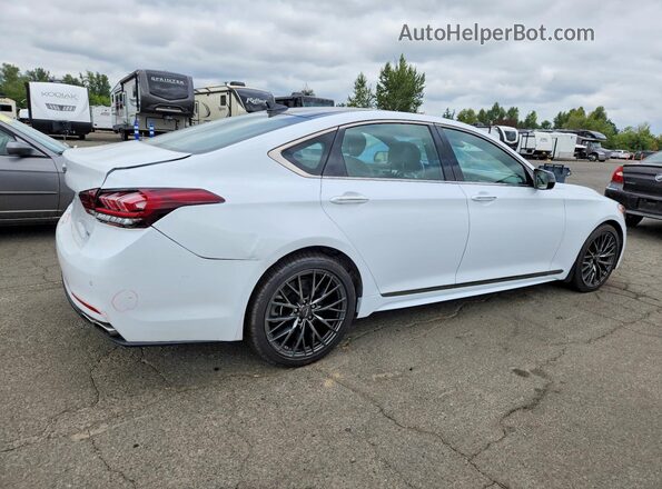 KMHGN4JB1JU222835 2018 GENESIS G80 White Trasero derecho