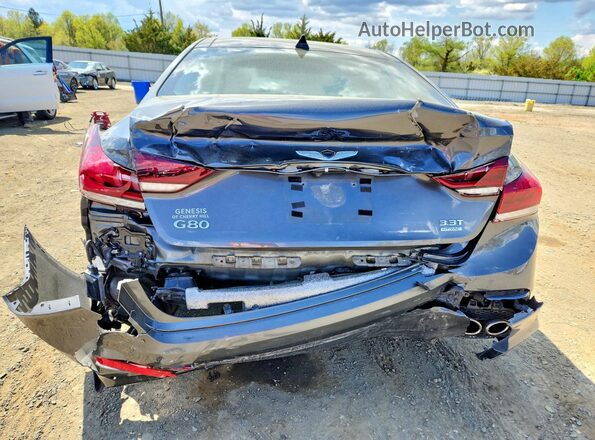 KMHGN4JB2KU300010 2019 GENESIS G80 Gray უკანა ხედი