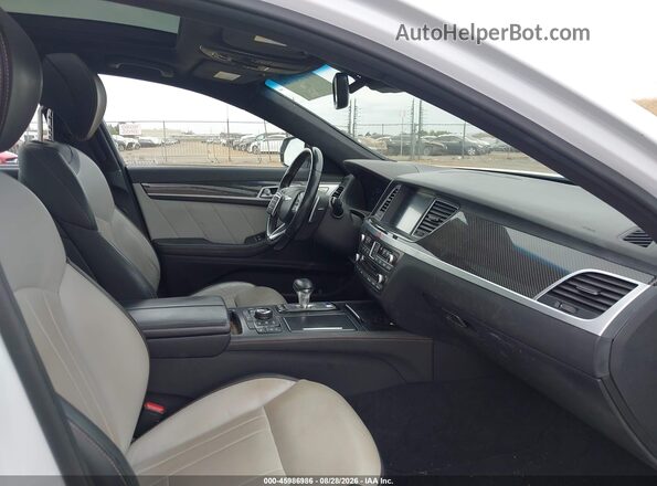 KMHGN4JB3JU244657 2018 GENESIS G80 White Вид салону спереду