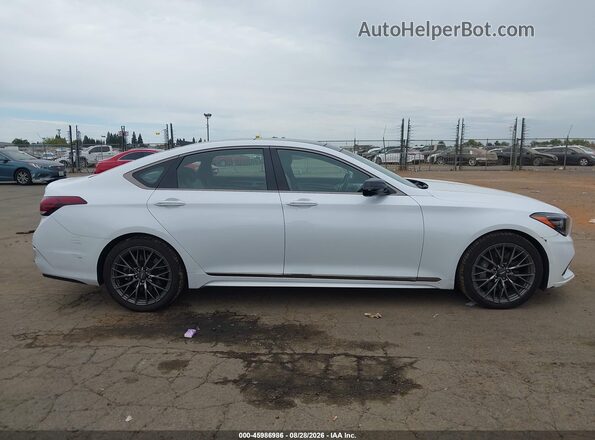 KMHGN4JB3JU244657 2018 GENESIS G80 White Вид задньої частини салону