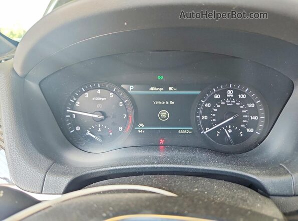 KMHGN4JB3KU290409 2019 GENESIS G80 Black Widok zestawu wskaźników