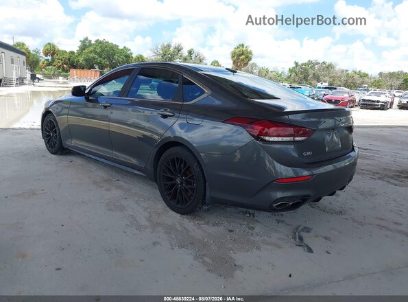 KMHGN4JB4JU225356 2018 GENESIS G80 Gray Հետևի ձախ