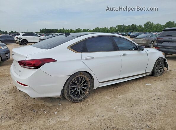 KMHGN4JB5JU223714 2018 GENESIS G80 Белый Задняя правая четверть