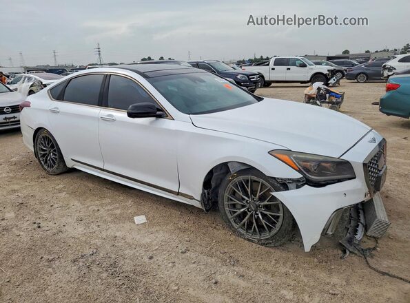 KMHGN4JB5JU223714 2018 GENESIS G80 Белый Передняя правая четверть