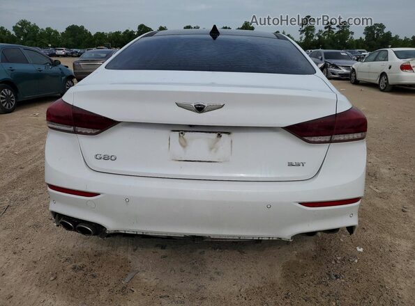 KMHGN4JB5JU223714 2018 GENESIS G80 Белый Вид сзади