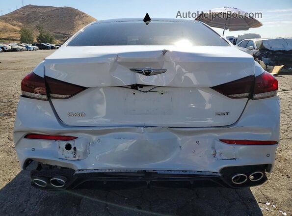 KMHGN4JB5KU296731 2019 GENESIS G80 White უკანა ხედი