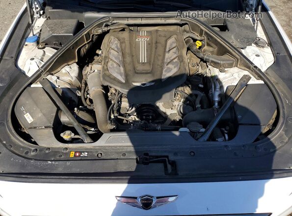 KMHGN4JB5KU296731 2019 GENESIS G80 White უკანა სალონის ხედი