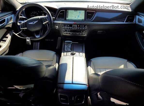 KMHGN4JB5KU296731 2019 GENESIS G80 White წინა პანელის ხედი