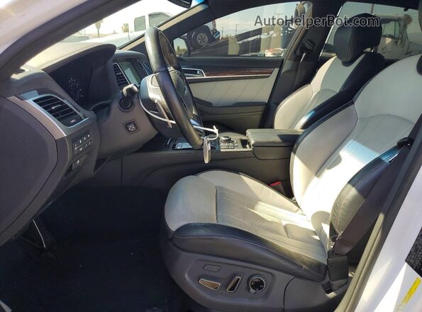 KMHGN4JB5KU296731 2019 GENESIS G80 White წინა სალონის ხედი