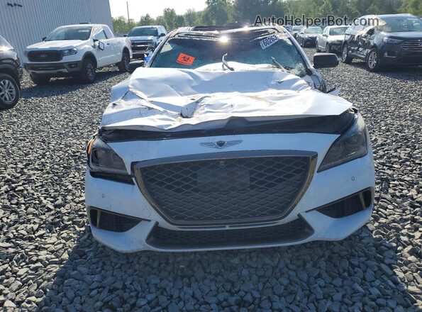 KMHGN4JB7JU285485 2018 GENESIS G80 White Front view