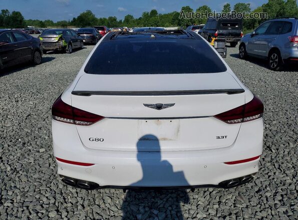 KMHGN4JB7JU285485 2018 GENESIS G80 White Rear view