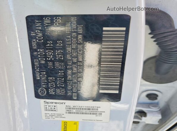 KMHGN4JB7JU285485 2018 GENESIS G80 White Engine compartment view