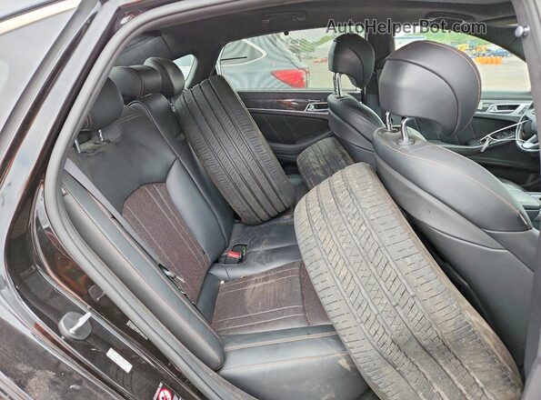 KMHGN4JB8JU248896 2018 GENESIS G80 Black უკანა სავარძლების ხედი