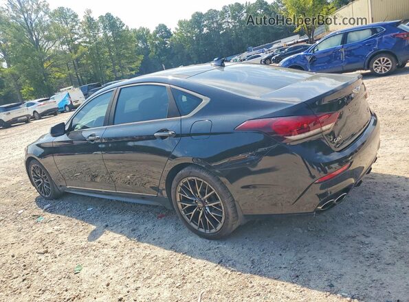 KMHGN4JB9JU241309 2018 GENESIS G80 Black Հետևի ձախ