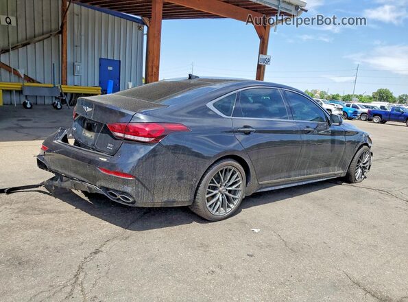 KMHGN4JB9JU248227 2018 GENESIS G80 Black Tył prawy