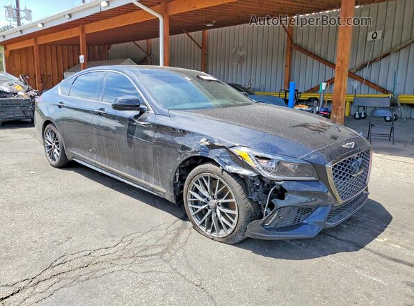 KMHGN4JB9JU248227 2018 GENESIS G80 Black Przód prawy