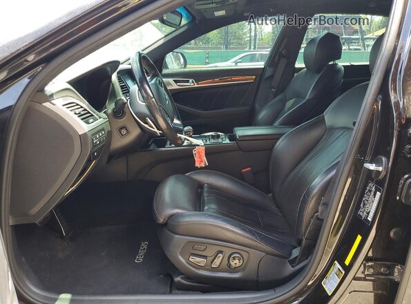 KMHGN4JB9JU248227 2018 GENESIS G80 Black Widok wnętrza z przodu