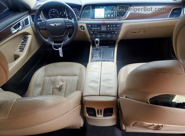KMHGN4JE2GU107003 2016 HYUNDAI GENESIS Black Առջևի վահանակի տեսք