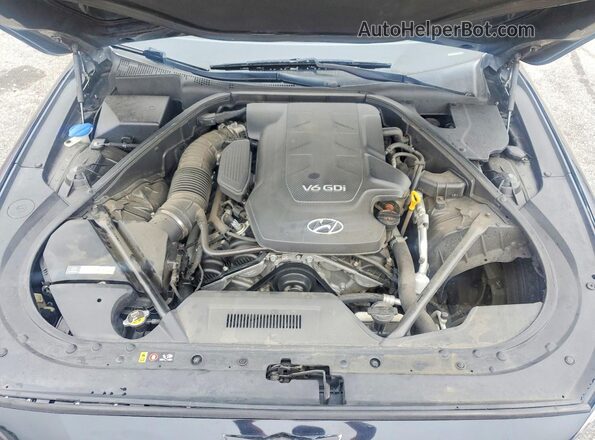 KMHGN4JE2GU107003 2016 HYUNDAI GENESIS Black Սալոնի հետևի տեսք