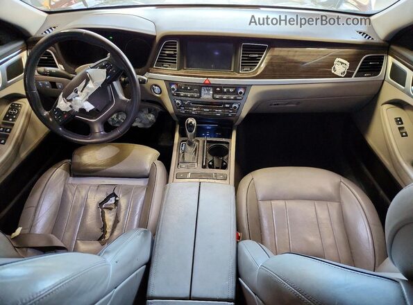 KMHGN4JE2GU127719 2016 HYUNDAI GENESIS Burgundy Widok deski rozdzielczej