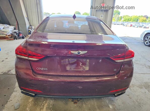 KMHGN4JE2GU127719 2016 HYUNDAI GENESIS Burgundy Widok z tyłu