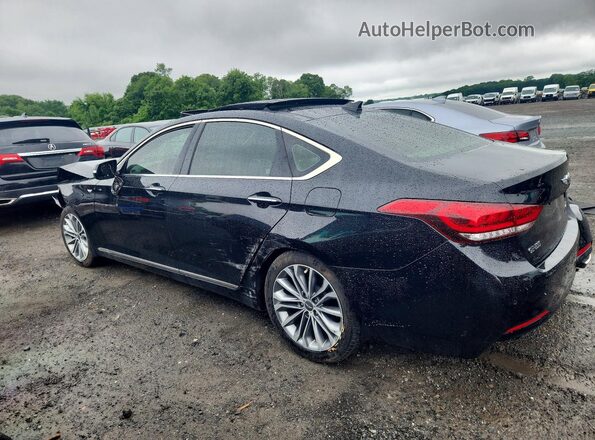 KMHGN4JE2GU137635 2016 HYUNDAI GENESIS Black Tył lewy
