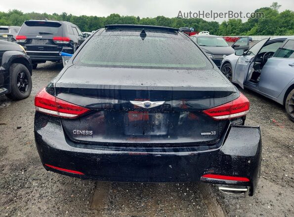 KMHGN4JE2GU137635 2016 HYUNDAI GENESIS Black Widok z tyłu