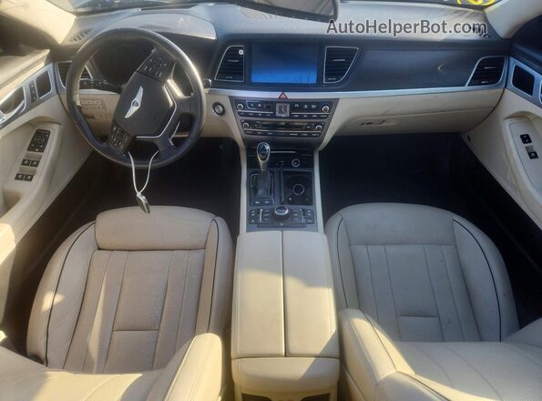 KMHGN4JE2GU137635 2016 HYUNDAI GENESIS Black Widok deski rozdzielczej