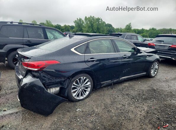 KMHGN4JE2GU137635 2016 HYUNDAI GENESIS Black Tył prawy