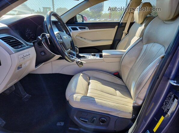 KMHGN4JE4GU108461 2016 HYUNDAI GENESIS Blue წინა სალონის ხედი