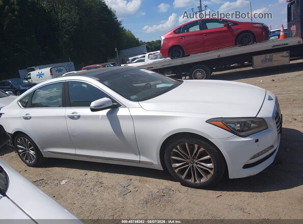 KMHGN4JE4GU112882 2016 HYUNDAI GENESIS White Widok wnętrza z tyłu