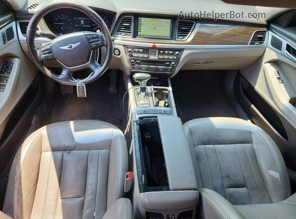 KMHGN4JE4JU262000 2018 GENESIS G80 White Vista del salpicadero