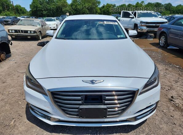 KMHGN4JE4JU262000 2018 GENESIS G80 White Vista frontal
