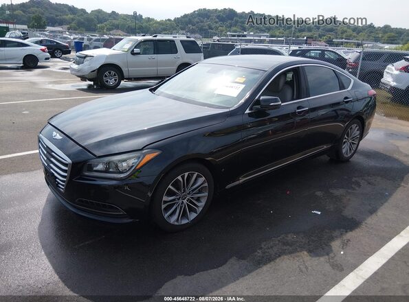 KMHGN4JE6GU107828 2016 HYUNDAI GENESIS Black Przód lewy