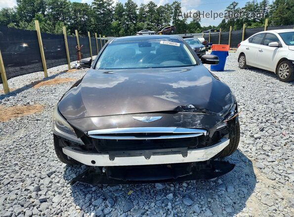 KMHGN4JE6GU137587 2016 HYUNDAI GENESIS Burgundy წინა ხედი