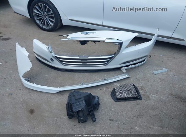 KMHGN4JE7GU110799 2016 HYUNDAI GENESIS White Widok zestawu wskaźników