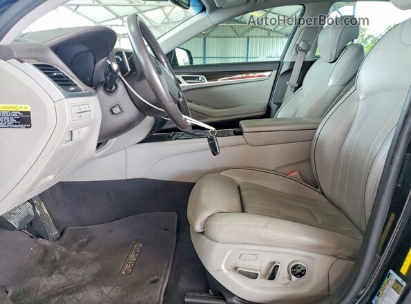 KMHGN4JE7GU113735 2016 HYUNDAI GENESIS Черный Вид салона спереди