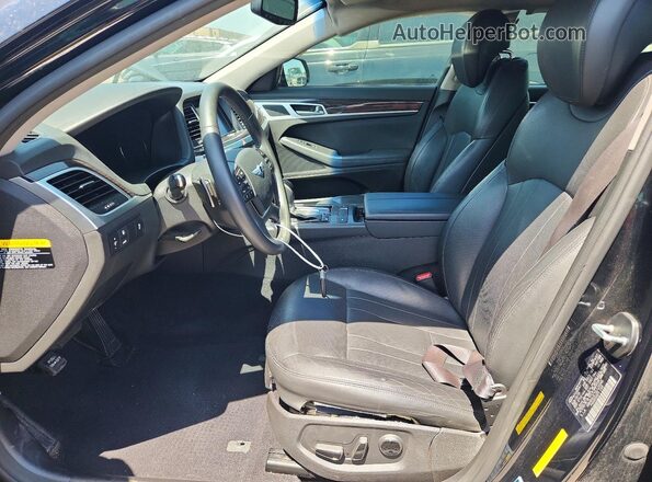 KMHGN4JE7GU124945 2016 HYUNDAI GENESIS Black Widok wnętrza z przodu