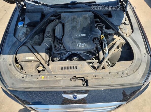 KMHGN4JE7GU124945 2016 HYUNDAI GENESIS Black Widok wnętrza z tyłu